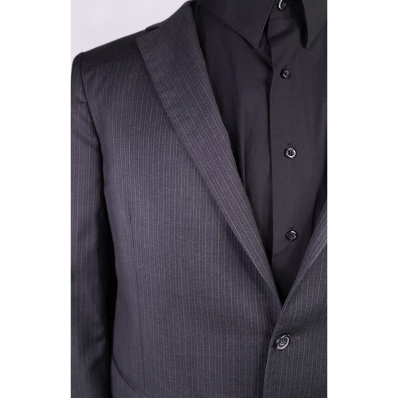 Brooks Brothes 1818 Fitzgerald Mens Suit 45L Gray Chalk Stripe 2pc Blazer Pants - Picture 5 of 16